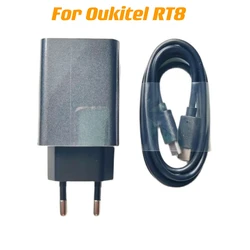Original New Oukitel RT8 Tablet PC Tab 33W Adaptor Travel Charger EU Plug Adapter +Type-C USB Cable Line
