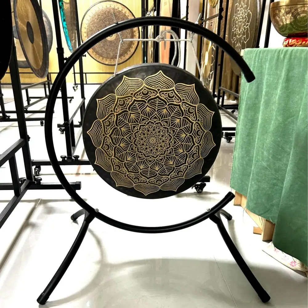 

Sound Healing Gong Set-Mandala Flower Chau Gong with Stand 40/50/60/70cm Meditation Gong Deep Sound and High Vibration for Yoga