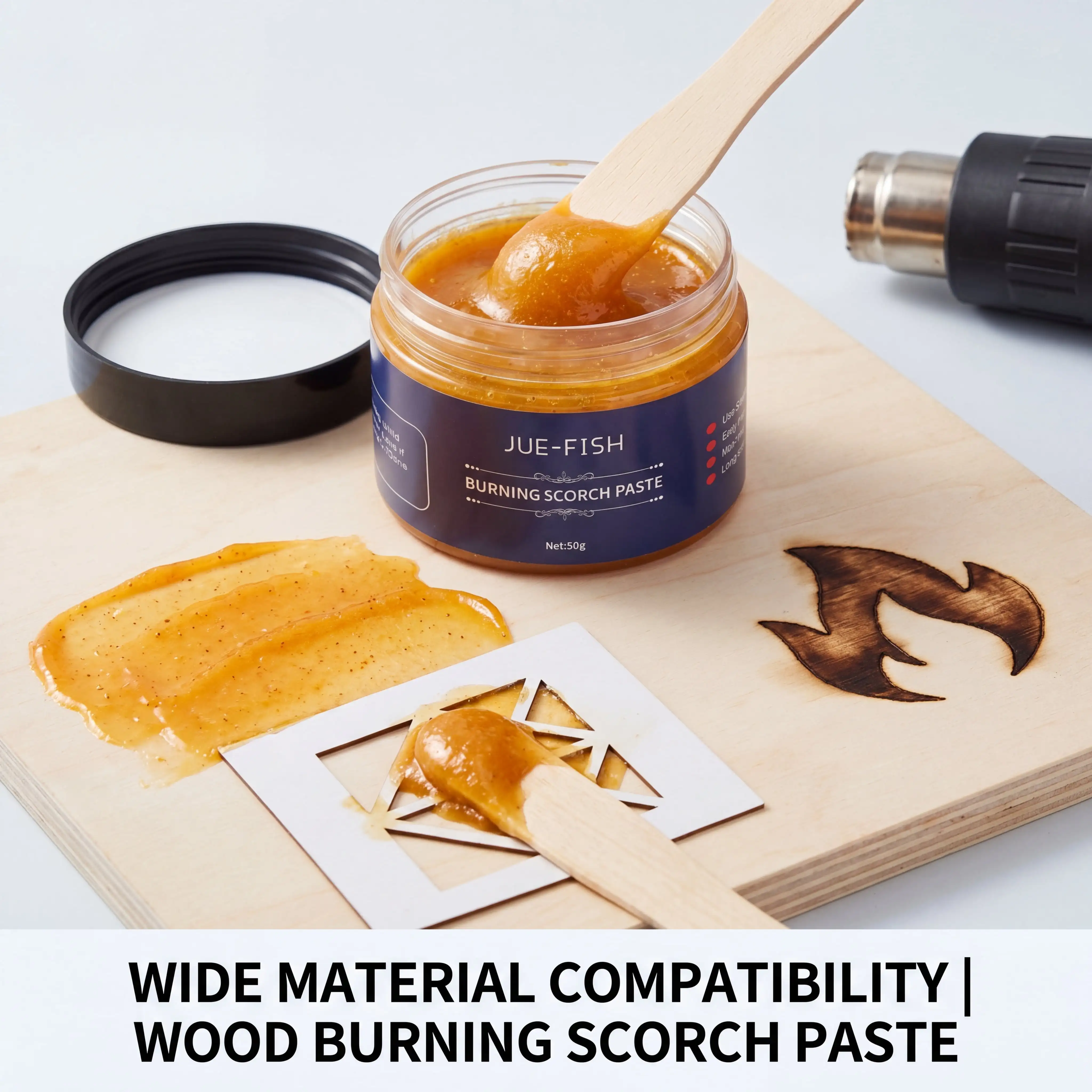 1/2/3 Pcs Safe Non Toxic Wood Burning Paste Creative Pyrography Material For Leather Canvas Paper Smooth Wood Burning Gel Solid view 2