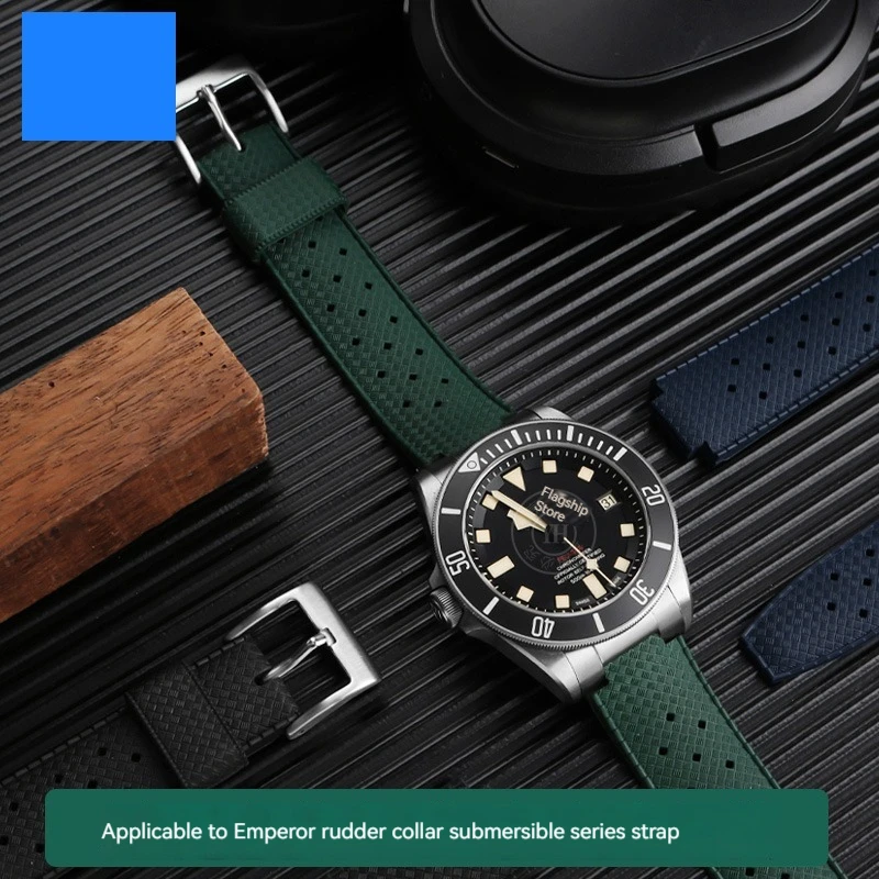 Soft Silicone Watch Strap for Tudor Pelagos 25500 25600 series Waterproof Rubber WatchBand 22-12mm Men\'s watch accessories