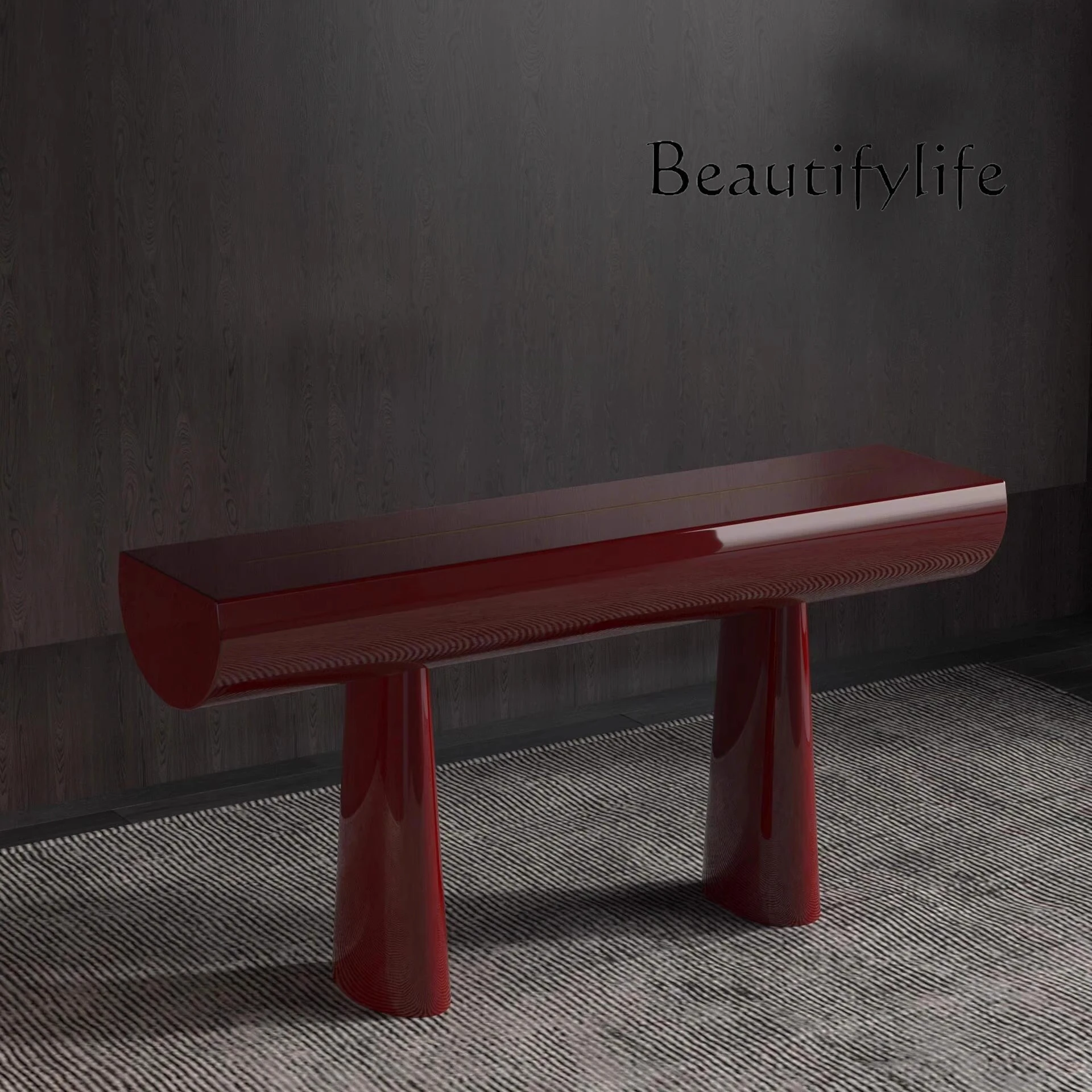 

Display porch table paint strip case minimalist high-gloss home decoration end view table designer model