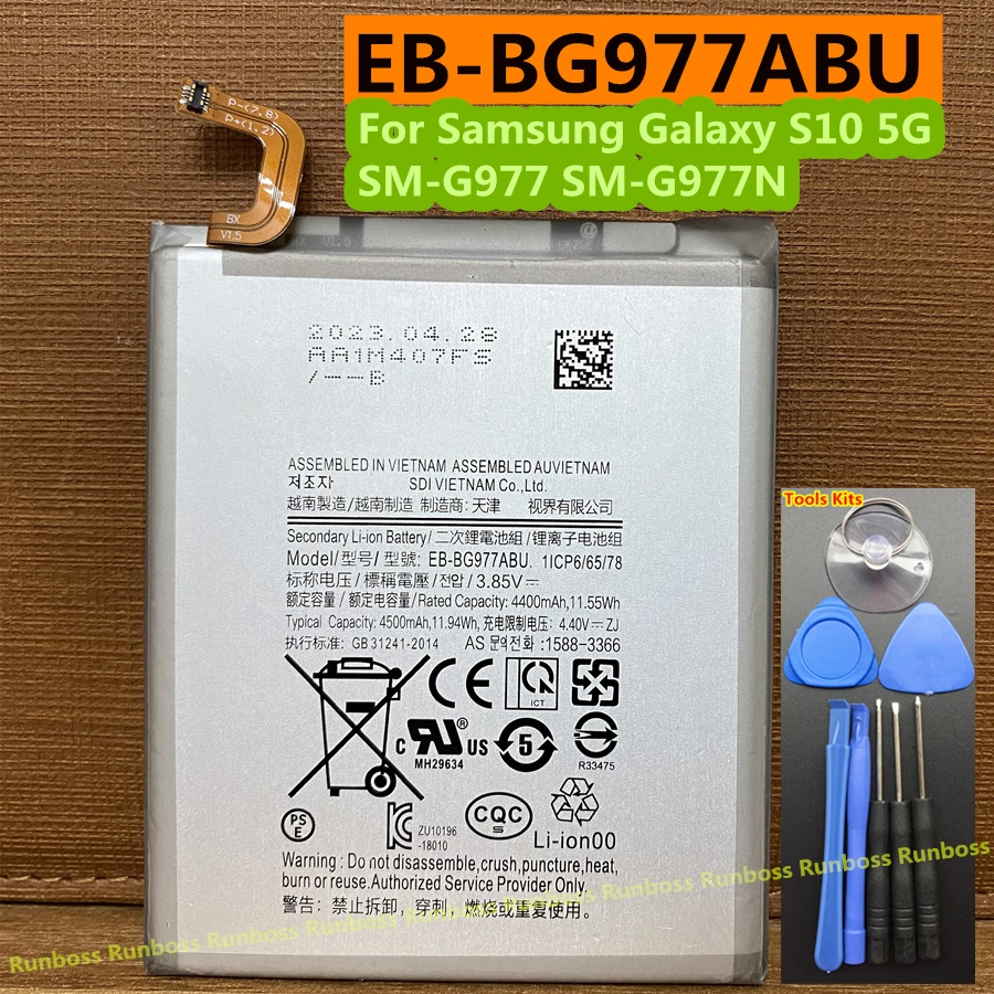 New 4500mAh EB-BG977ABU Phone Battery For Samsung Galaxy S10 5G Version SM-G977 SM-G977B/T G977U G977N G9770