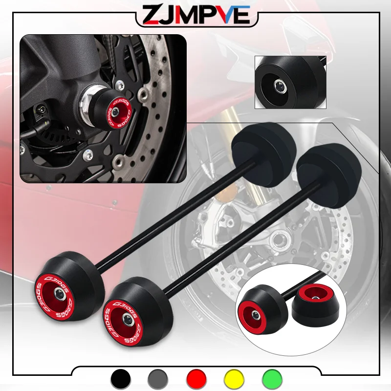 For G310GS g310gs 2017-2026 Motorcycle Rear Front Wheel Axle Fork Crash Sliders Drop Ball Shock Absorber Falling Protection Pad