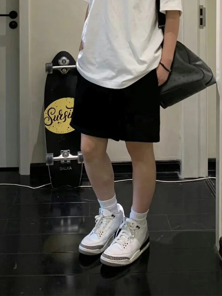 

Мужские повседневные баскетбольные орты American Sle, летние свободные прямые брюки для улицы, носимые брюки с четырьмя пятьми штанами