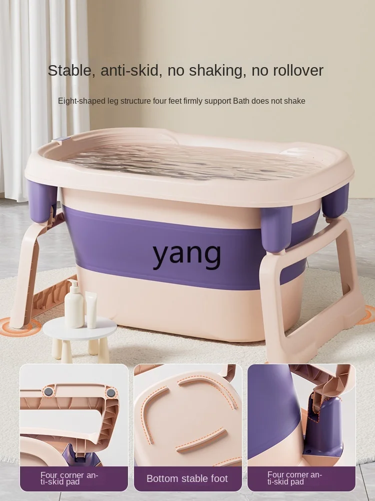 CX Baby Bathtub Newborn Baby Child Sitting and Lying Large Folding Bath Barrel