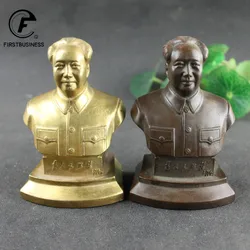 Great Chinese President Chairman Mao Zedong Half-body Sculpture Antique Bronze Statue Home Decor Craft Accessories Desk Ornament