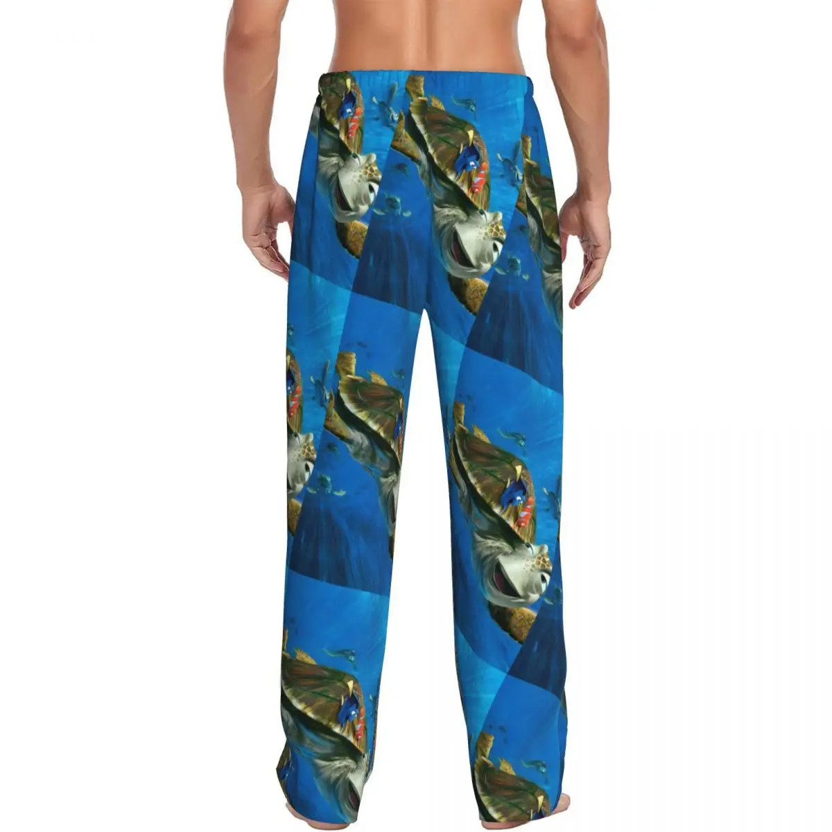 Custom Men's Finding Nemo Pajama Pants Printed Adventure Cartoons Sleep Sleepwear Bottoms with Pockets