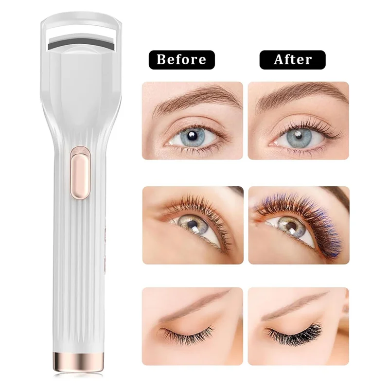 أداة تجعيد الرموش الاحترافية الممتازة الكهربائية - تسخين سريع 8 ثوانٍ، بطارية 24 ساعة - A58E