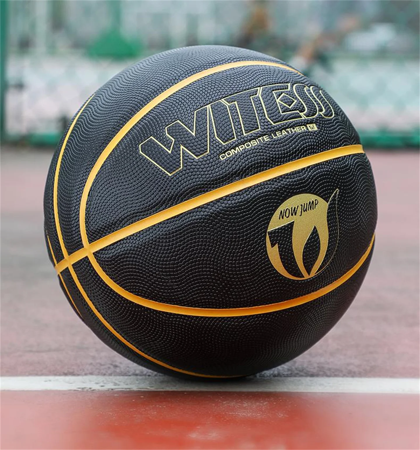 Standar Tahan Aus Latihan Luar Ruangan Lapangan Luar Ruangan Kulit Sapi Kulit Asli Rasakan Bola Basket Kompetisi Dewasa