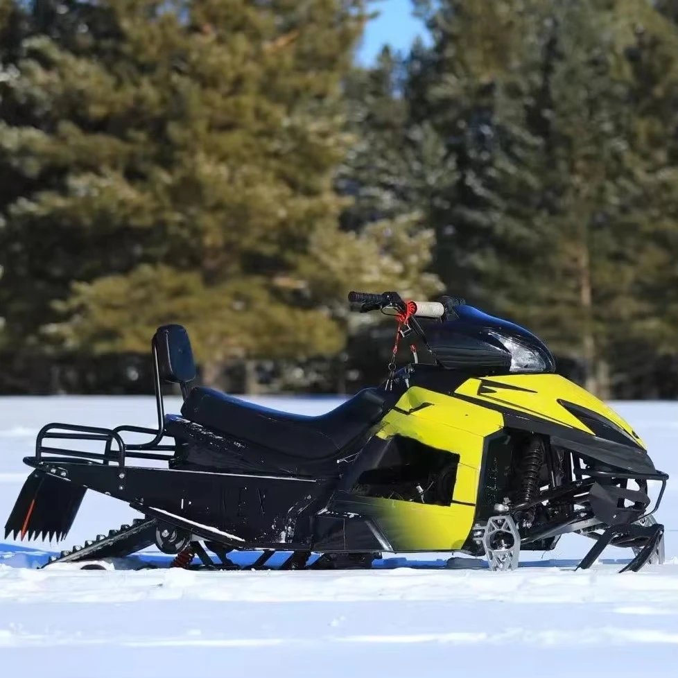 2025HTLD 150cc 200cc Sold Adult Kids China Snowmobile 4 Wheels Mini Snowmobile