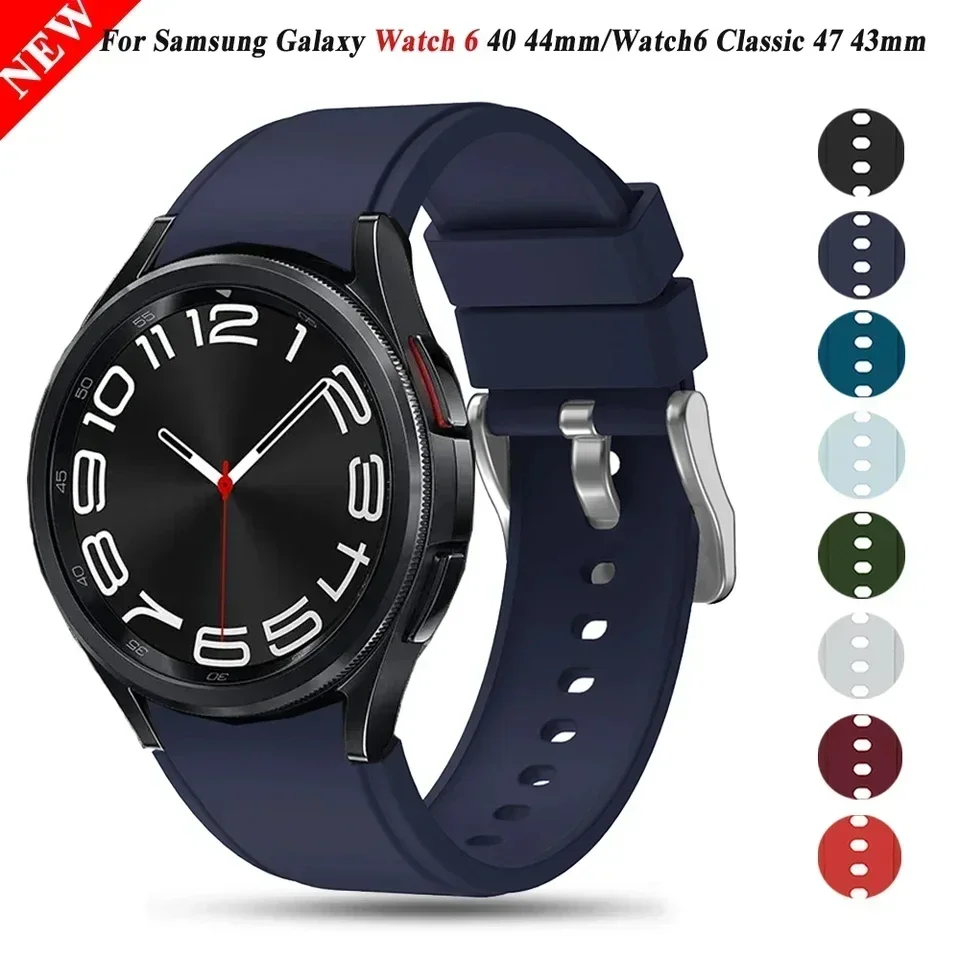 Strap For Samsung Galaxy Watch 4 classic 46mm 42mm 6 43mm 47mm 5 pro 45mm Silicone Bracelet correa Galaxy Watch 4 44mm 40mm band