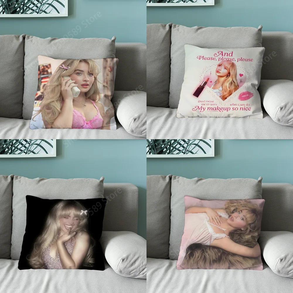 

S-Sabrina Singer Carpenter Pillow Case Soft Cushion Cases for Farmhouse Sofa Decor Home Decorations and Protector