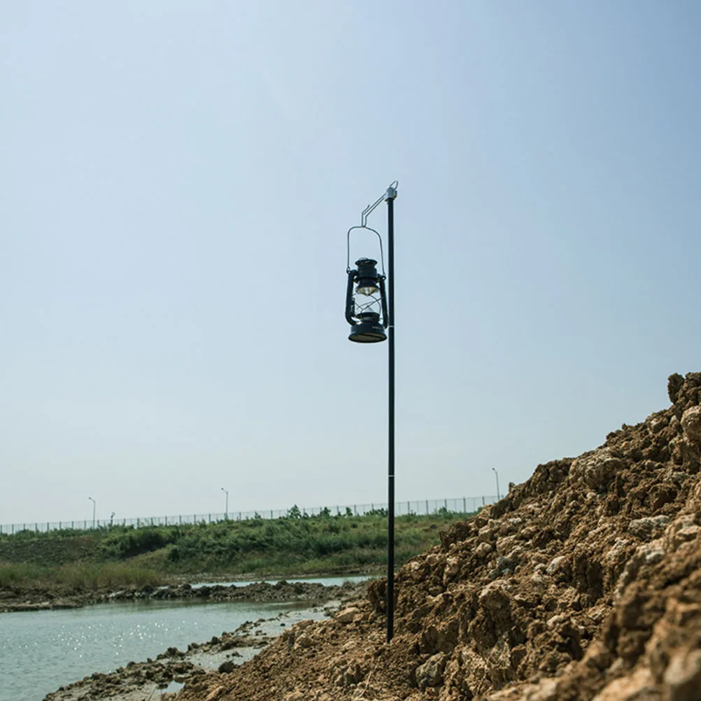 

Portable Camping Lantern St Double Lighting Bracket Adjustable Aluminum Alloy Holder Light Pole Rack for Tent Picnic BBQ