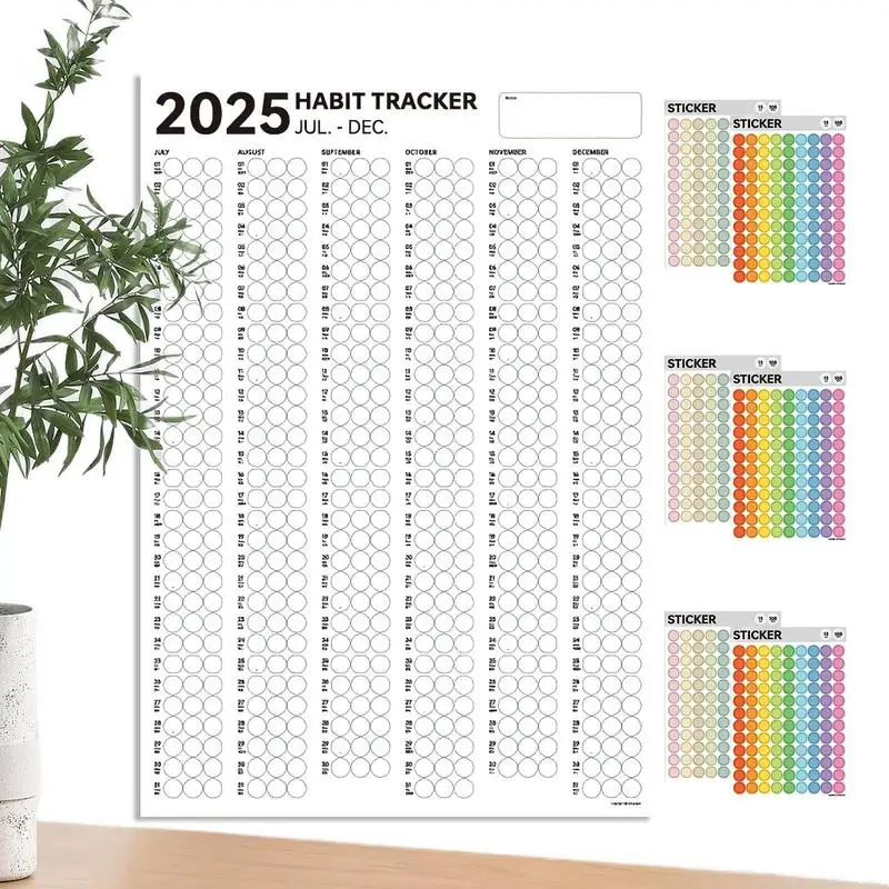 2025 6 Months HABIT TRACKER Journal Planner Weekly And Monthly Habit Tracker Planner To Boost Productivity with Habits Goals