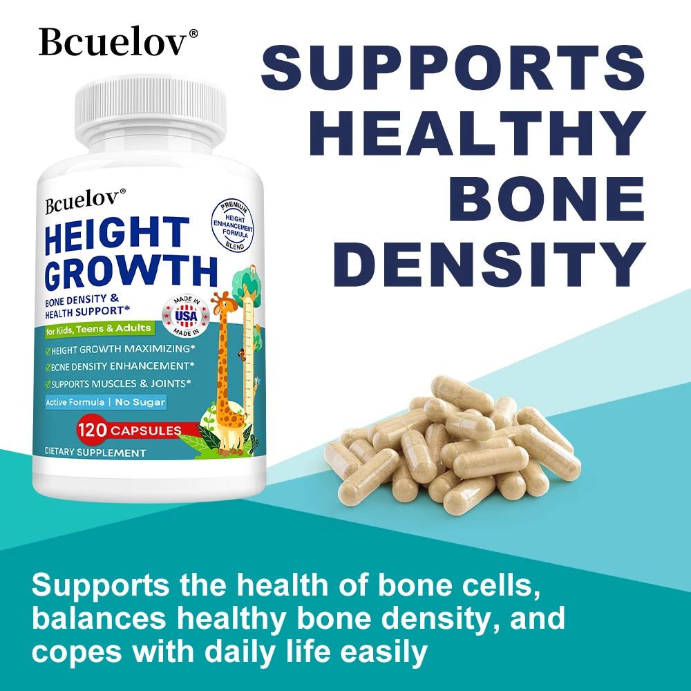 مكمل فيتامين نمو المراهقين مع الكالسيوم فيتامين د الكالسيوم والزنك لصحة العظام ويعزز نمو العضلات #3