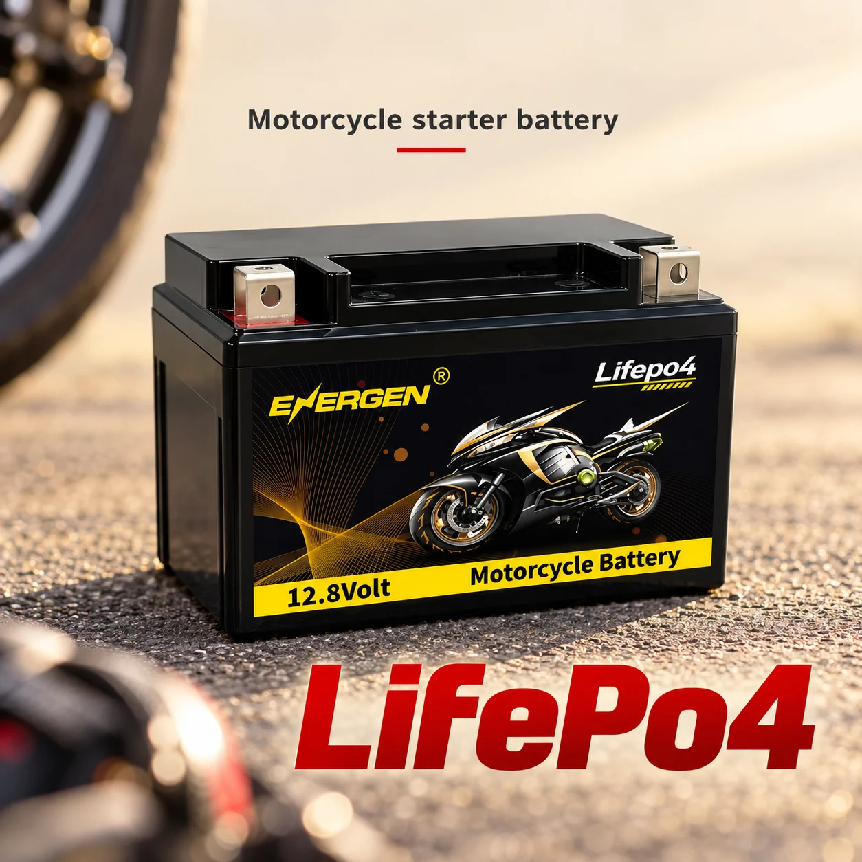12.8V 30Ah LiFePO4 battery motorcycle starting power supply built-in BMS 4000+cycle for motorcycle weeding machine and motorboat