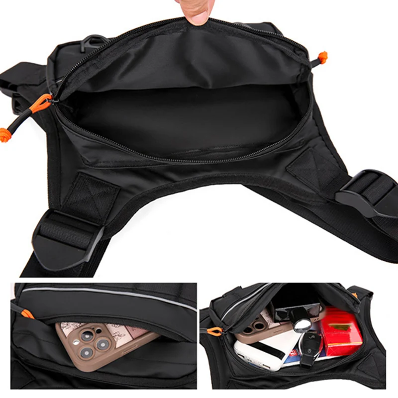 Bolsa pectoral táctica ligera reflectante para correr y senderismo - imagen 5