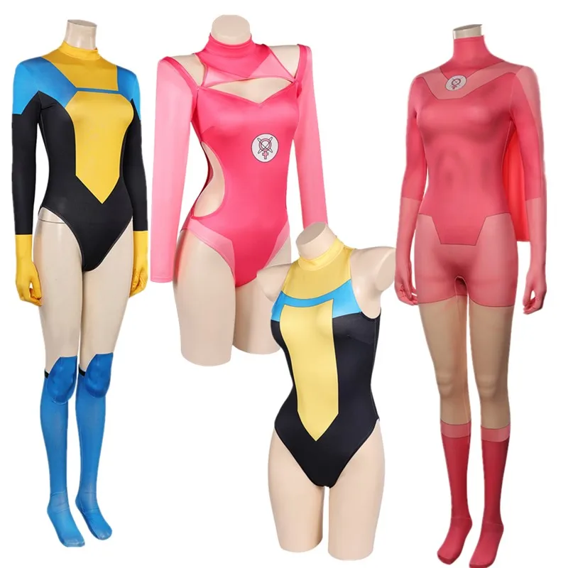 

Марк Терра Грейсон Косплей Непобедимый Маскировка Атом Ева Плащ Костюм Женский Комбинезон Наколенники Одежда Хэллоуин Карнавальный Костюм