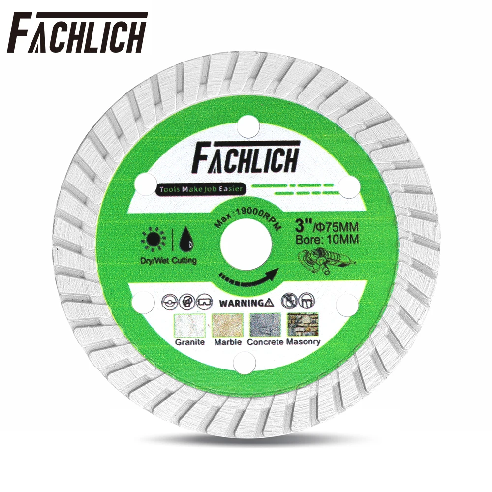 FACHLICH 75mm Cutting Disc Set Mini Saw Blade Wood Steel Concrete Granite Glass Tile Hand Tool 3 Inch Saw Blade Cutter Ceramic