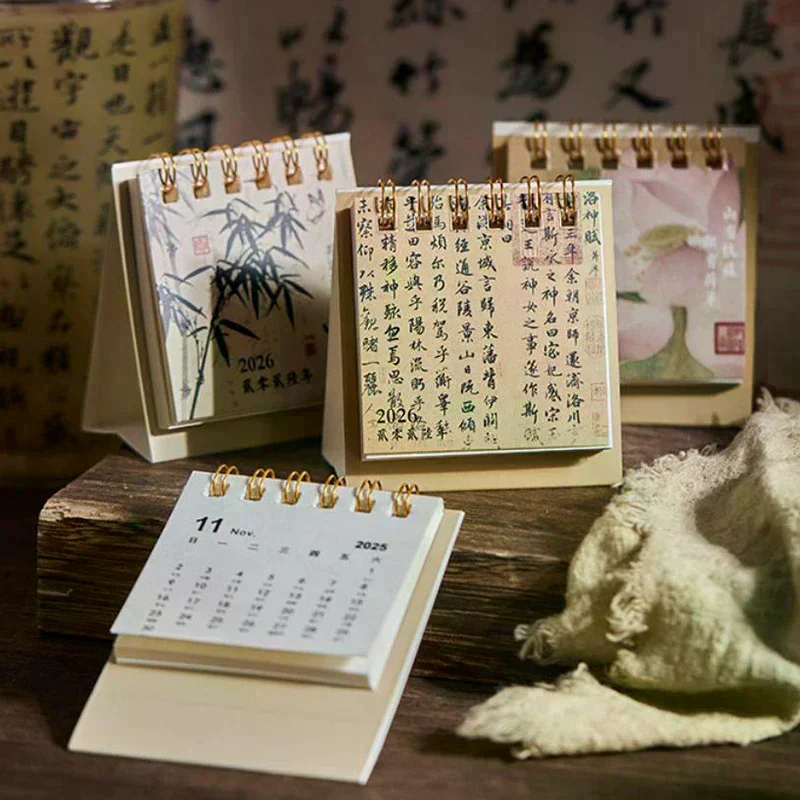 Stationery 2026 Mini Calendar Creative Planner Desktop Decoration High Quality Durable Material Easy To Install