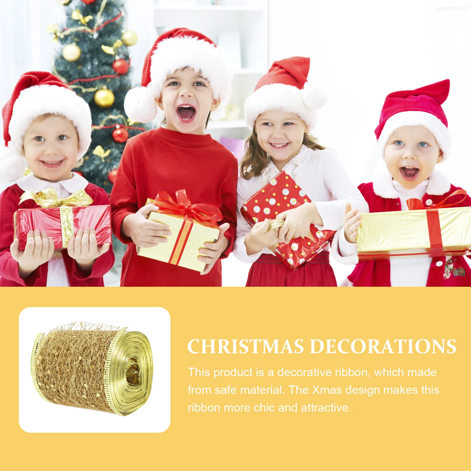 

1 Roll 15Cm Glitter Golden Mesh For Diy Crafts Party Gift Wrapping Clothing Decorative Hollow Packaging Craft Making Ribbon