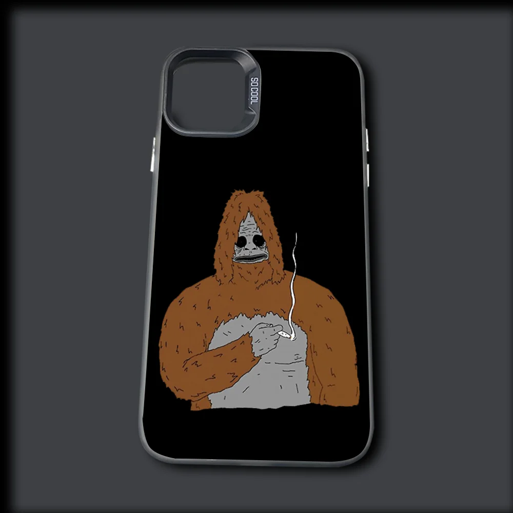 S-Sassy The Sasquatch Phone Case For iPhone 16,15,14,13,12,11,Mini,Pro,MAX Gray Silver Drop Matte Shockproof Back Cover