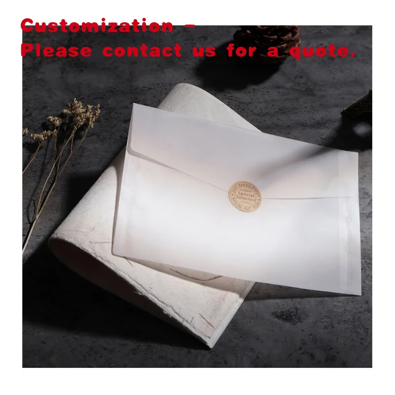 

custom.Best Selling Translucent Paper Envelope Frosted Sulfuric Paper Envelope Blank Vellum Envelope Wedding Invi