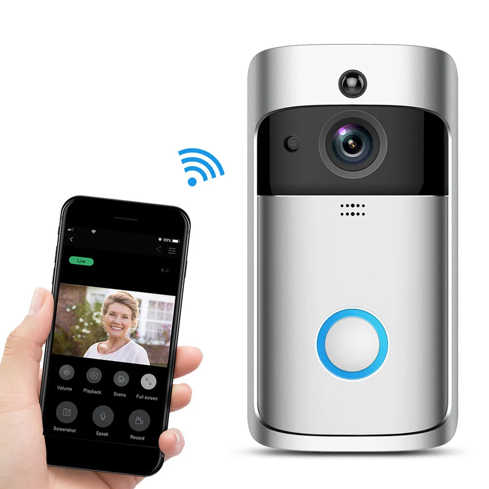 WiFi Video Intercom Pro - 166° View, IR Night Vision, 2-Way Voice Change & 6-Month Battery  Door Bell Camera