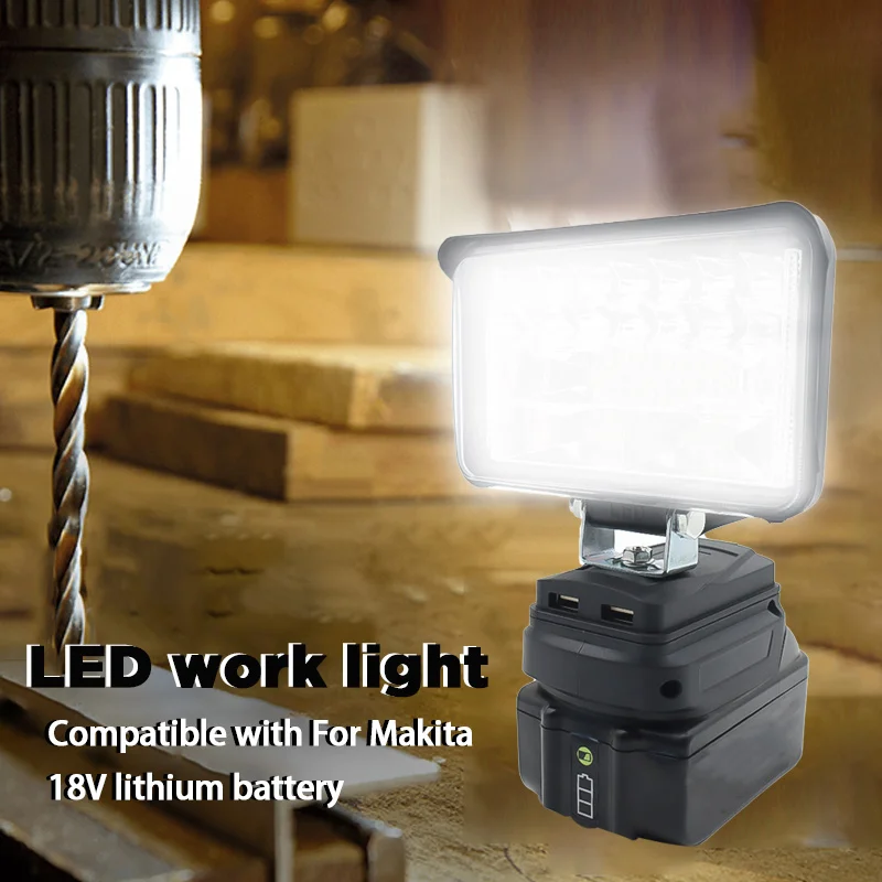 Imagem -02 - Polegada Carro Conduziu a Luz do Trabalho Lanterna Tocha Spotlight Usb Power Bank para Makita 18v Li-ion Bateria Bl1830 Bl1815 Lâmpada Mão Lanterna 4