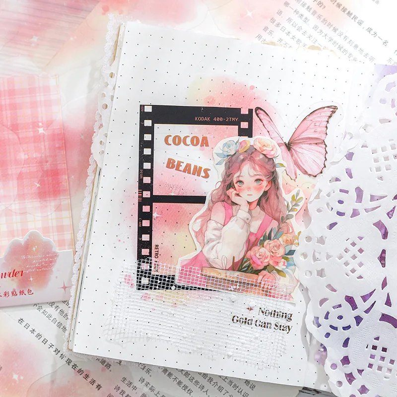 Imagem -04 - Etiqueta de Papelaria Kawaii Lua Estrelada Jornal Scrapbooking Decorativo Artesanato Faça Você Mesmo 20sets Lote