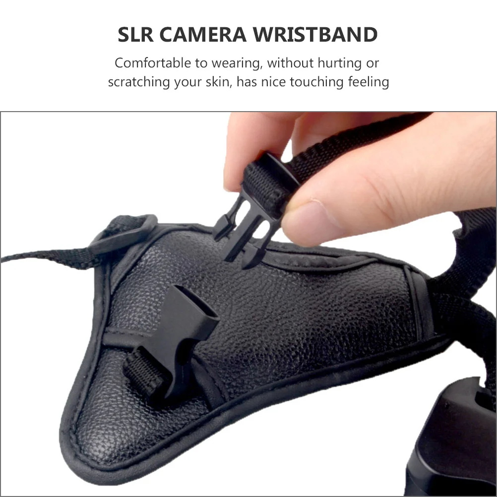 

2pcs Camera Wrist Strap Adjustable Non-Slip Pu Fabric Hand Strap For Mirrorless Camera Stability Vibration Protection