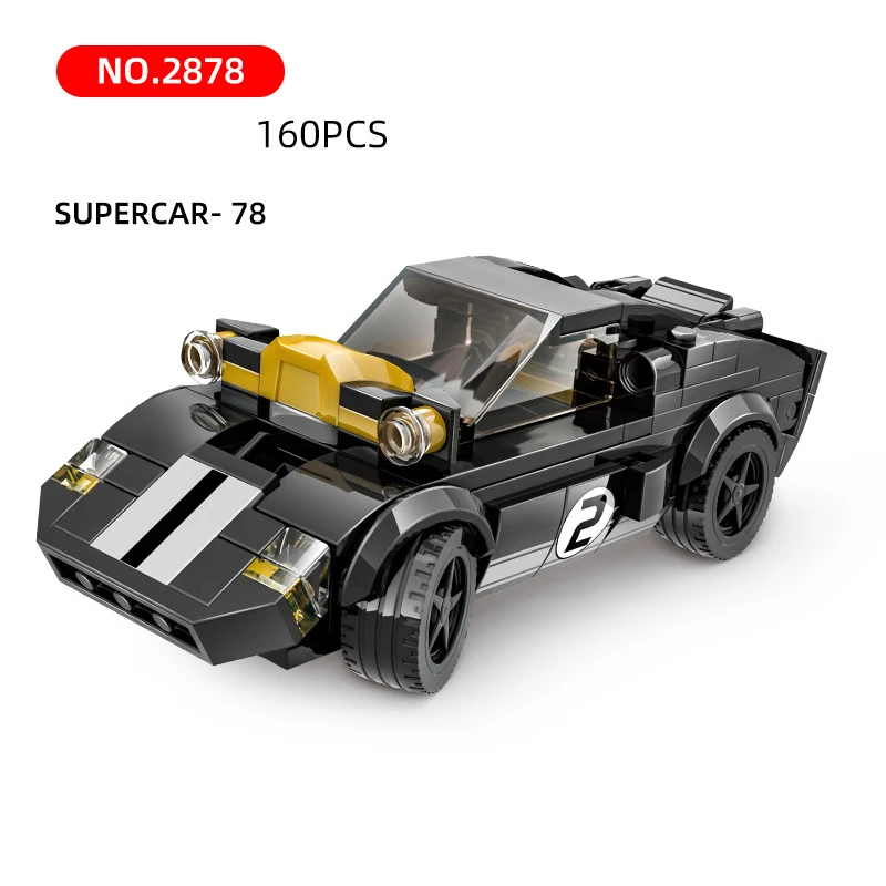 Speed Champion America Supercar Building Block Muscle Car GT40 Le Mans Racing Vehicle Bricks 24 HEURES DU MANS Toys Collection