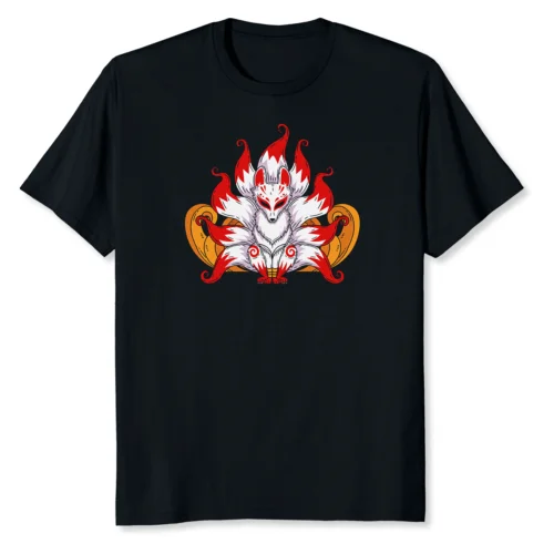  Kitsune Nine Tail Funny Foxes Magical Creature T-Shirt