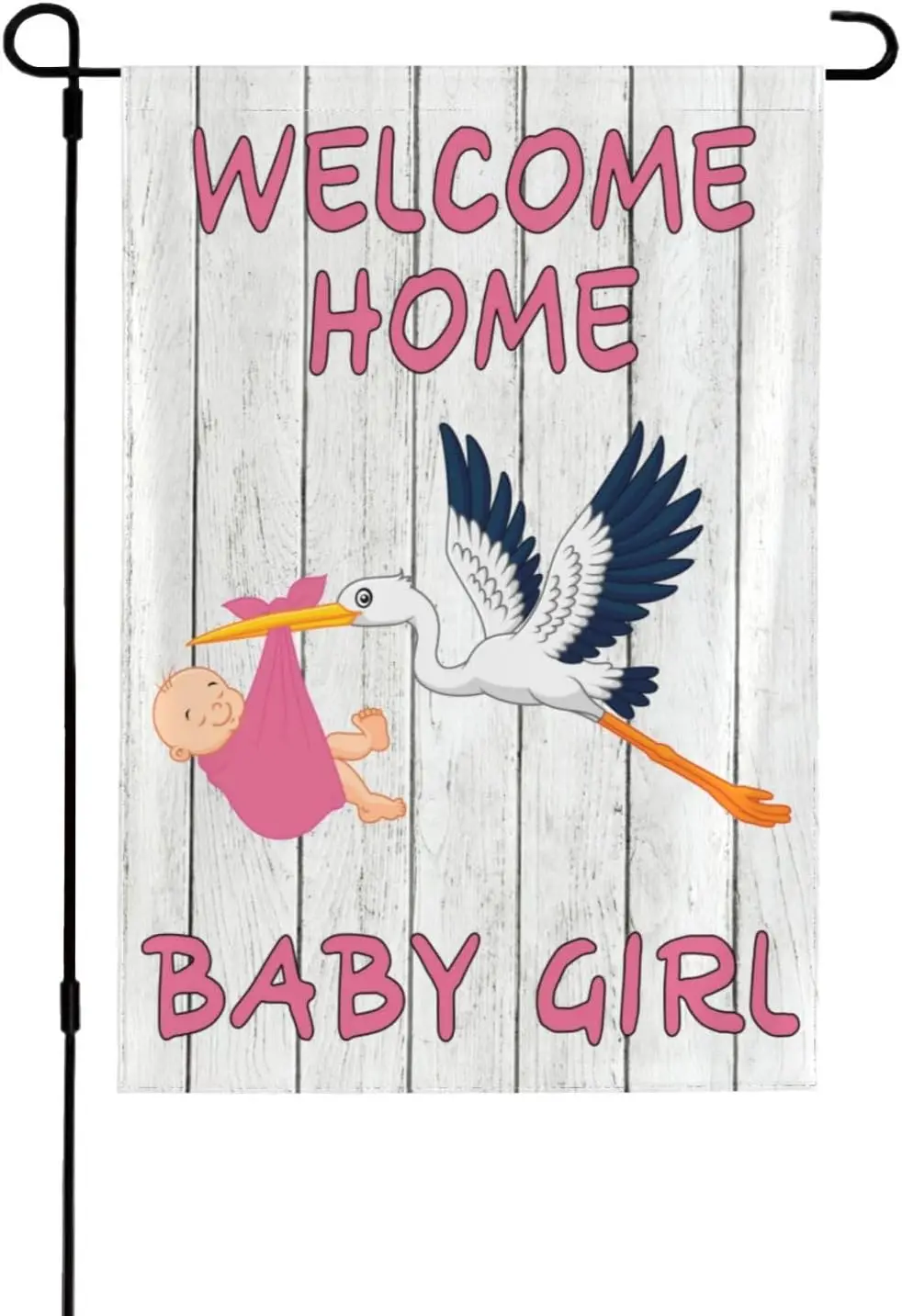Welcome Home Baby Garden Flag Stork Baby Shower Birth Family Party Newborn Gender Reveal Flag Double Sided Welcome House Yar llz