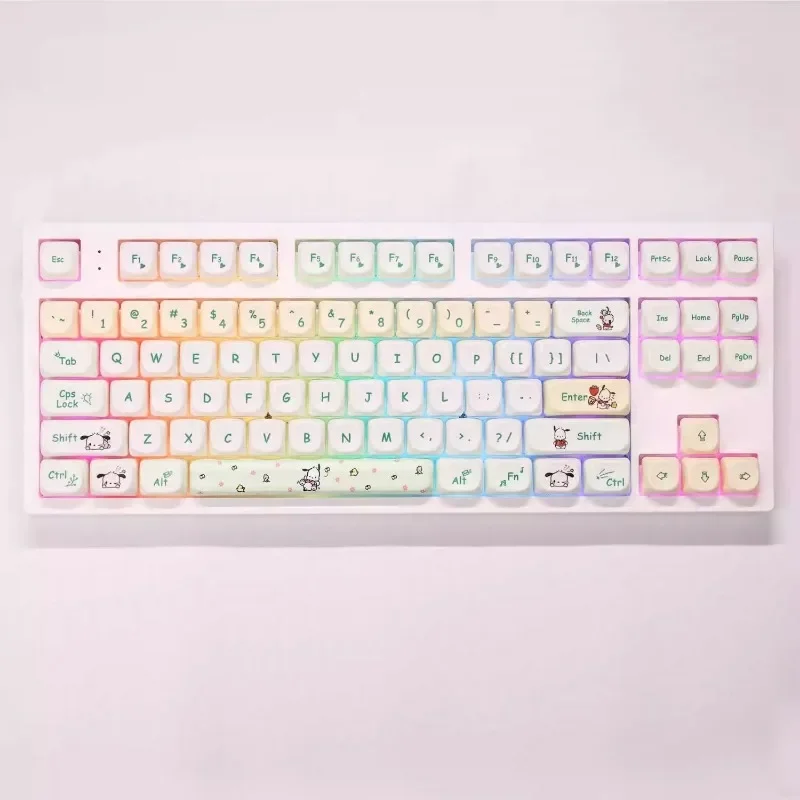 كارتون أنيمي Pochaco لطيف Chiikawa Keycap MOA مادة التسامي الحراري العالي عبر محور لوحة المفاتيح استبدال مفاتيح