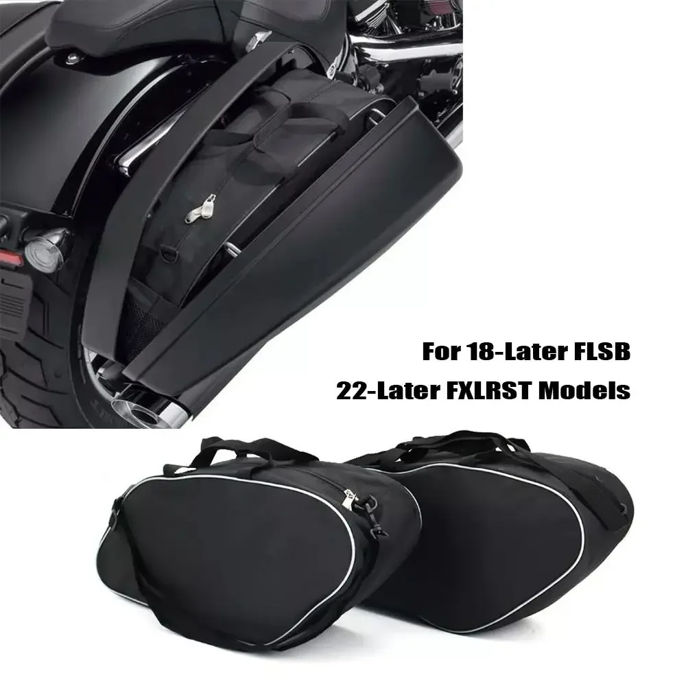 Motorcycle Saddle Bag Luggage Rack Liner Saddlebag For Touring Road King Electra Ultra Tour FLTR FLHX 1993+