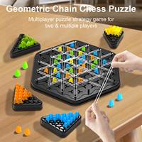 Triangle Geometry Chain Chess Desktop Puzzle Game Family Parent-child Interactive Game Exercise Children Logic Thinking Toy Gift