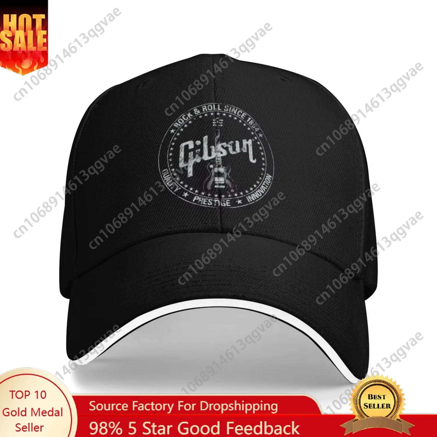 

Gibson Guitar Baseball Cap Fashion Cartoon Anime Sandwich Caps Men Women Adjustable Caps Hat Sport