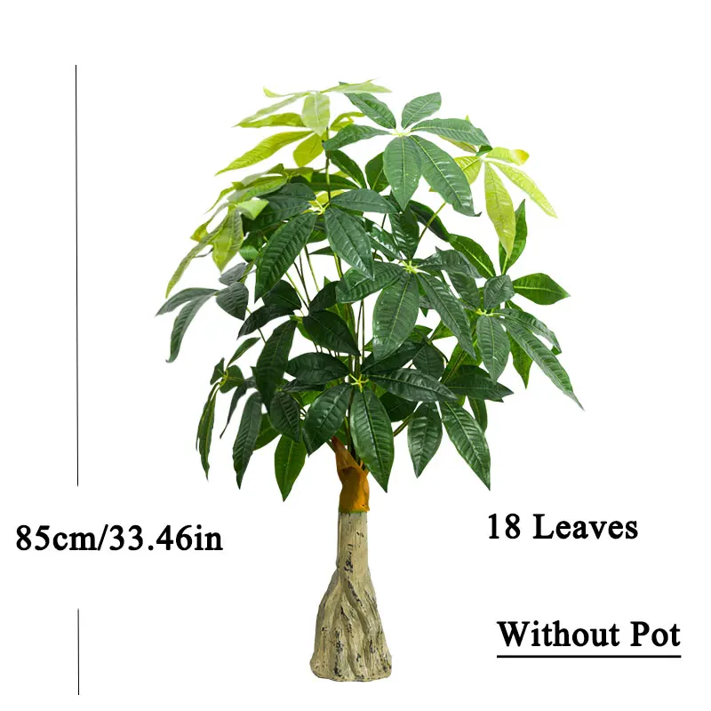 95 cm große künstliche Pflanzen, gefälschter Monstera-Baum, Kunststoff-Palmenblätter, tropischer grüner Glücksbaum für Zuhause, Garten, Outdoor, DIY-Dekoration – Detail 6