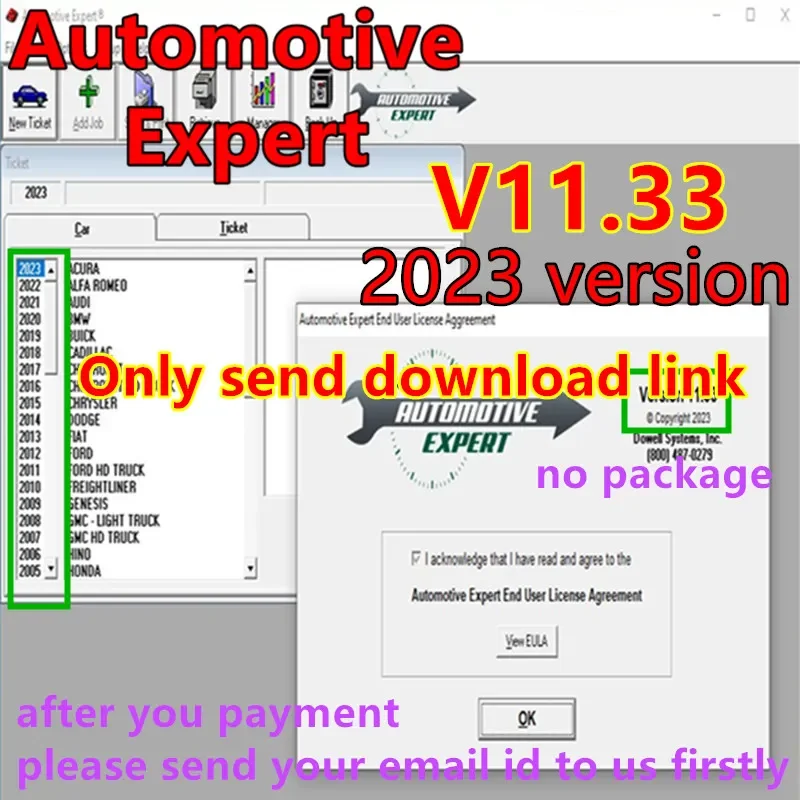 NEWEST Automotive Expert V11.33 V9.61 Best Shop Management Software TIME Unexpire Patch Works great Easy install Very Pleased!