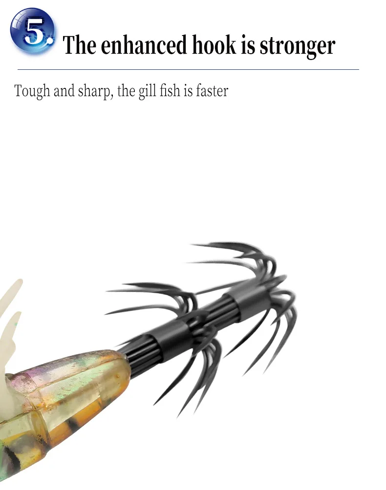 Glow Shrimp Squid Lure Set 12