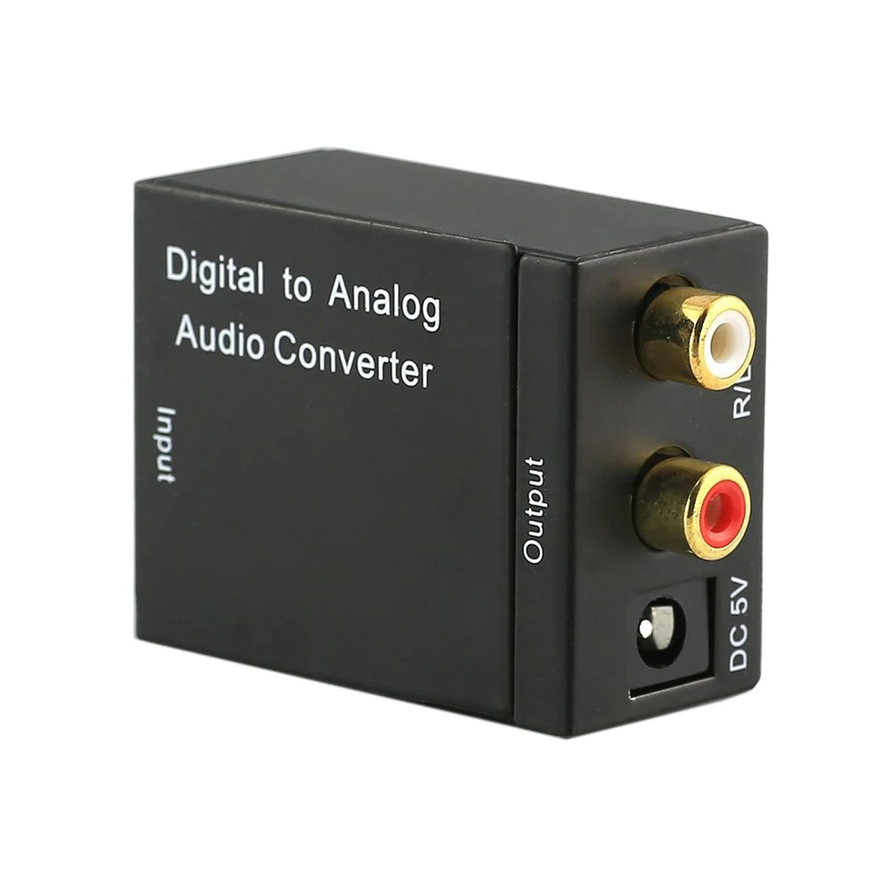 Digital Coaxial Toslink To Analog RCA L/R Adapter Optical Coax Toslink RCA Audio Adapter DAC Converter