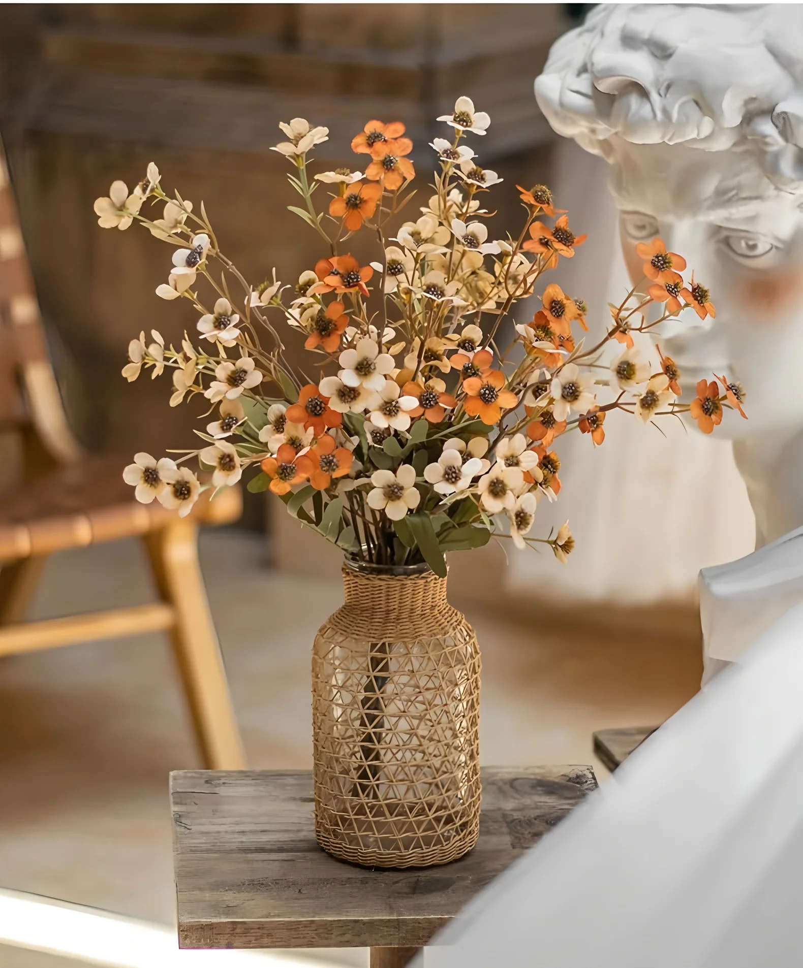 

1/5 bunches of retro small Sumei artificial flowers simulation floral ornaments living room table decoration