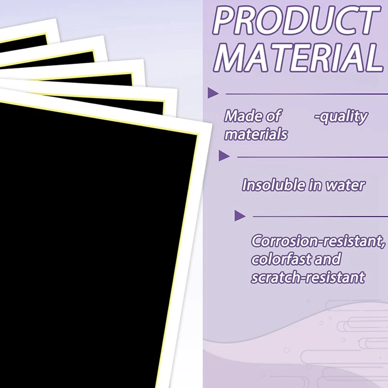 2 Pieces Laser Engraving Marking Paper 15.3X10.6 Inch Laser Engraving Paper For Ceramics Glass Metal, Black