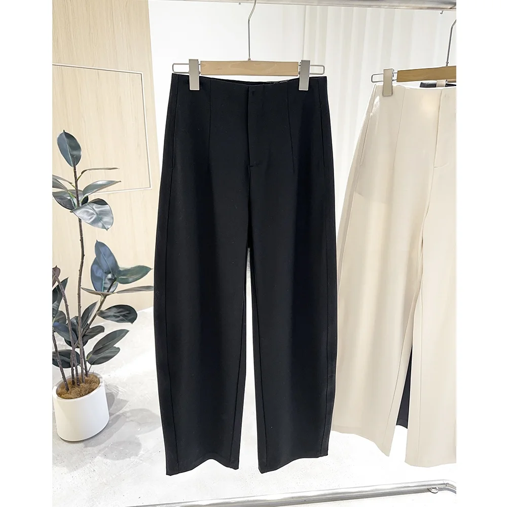 Mimifa Hohe Taille Gerade Bein Hosen frauen Casual Hosen Vielseitig Frühling Herbst Faionable Büro Pendeln Sle