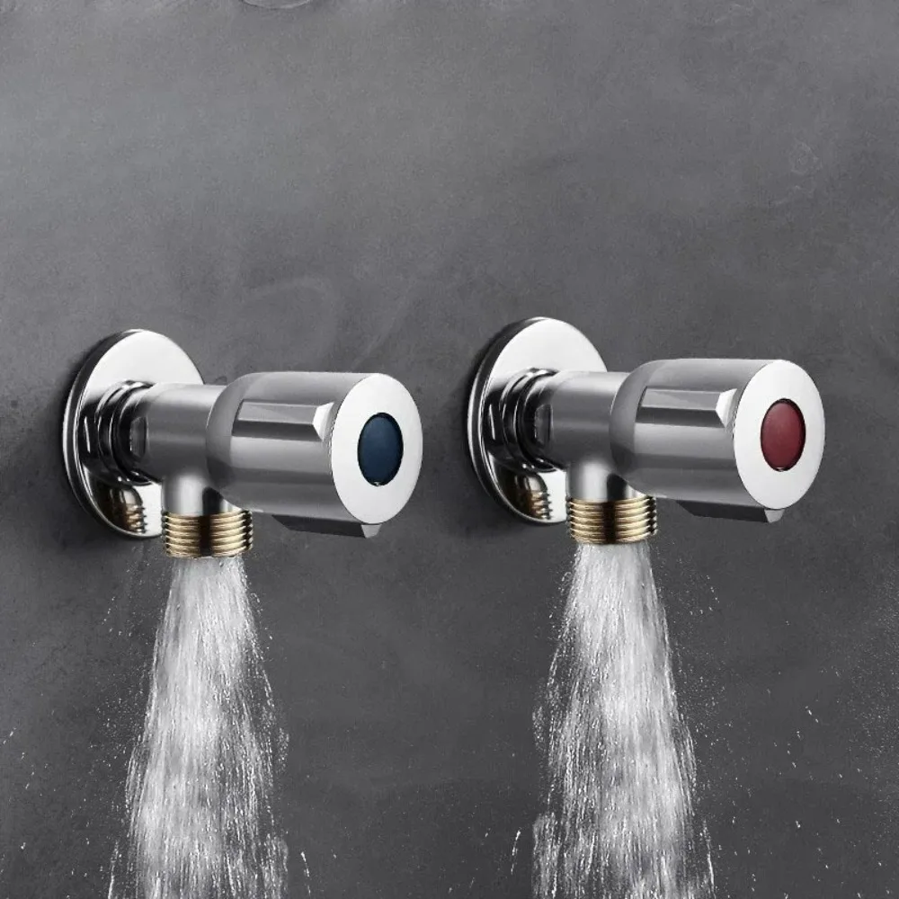 

Quick Open Faucet Valve for Bathroom Kitchen Toilet Sink 1/2 Copper Angle Stop Valve Hot and Cold Water Stop Valve High Quality