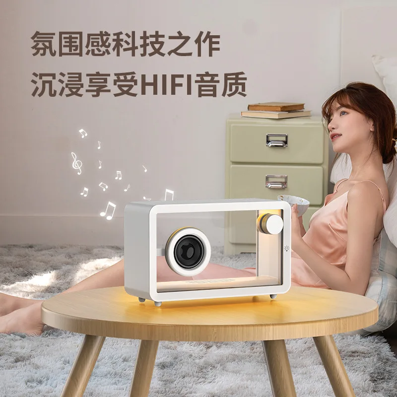 

Suitable forThe new transparent bluetooth speaker will do DIY gifts for boys RGB colorful ambient light desktop creative gifts