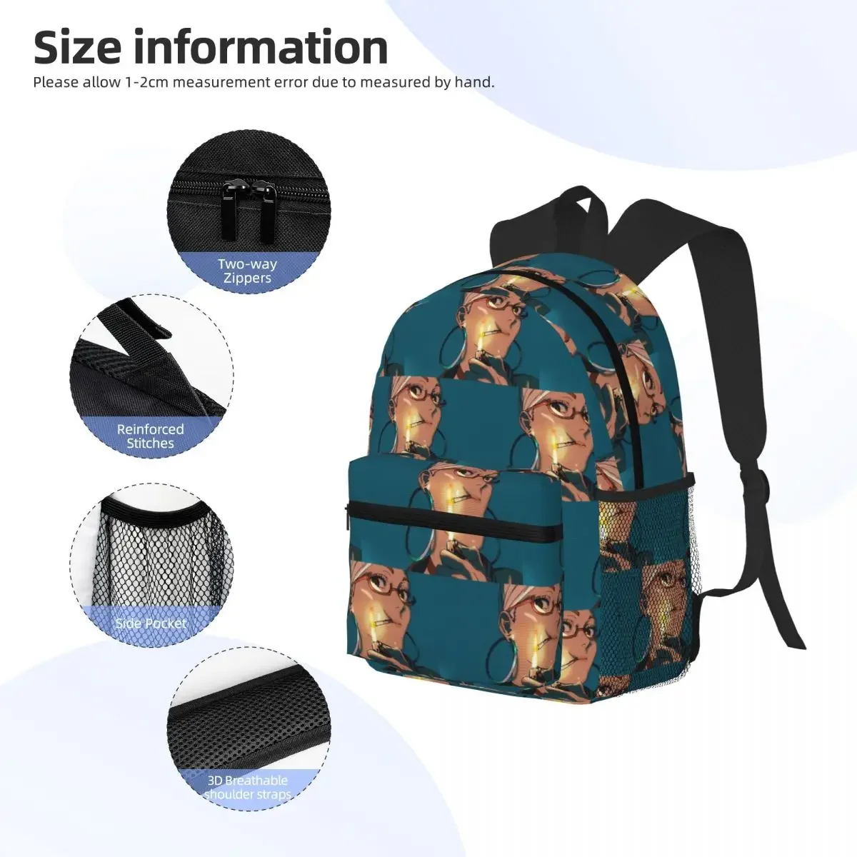 حقيبة ظهر Granny Seiko Daypack ذات سعة كبيرة للأولاد والبنات حقيبة كتب مدرسية حقائب كتف للرجال والنساء