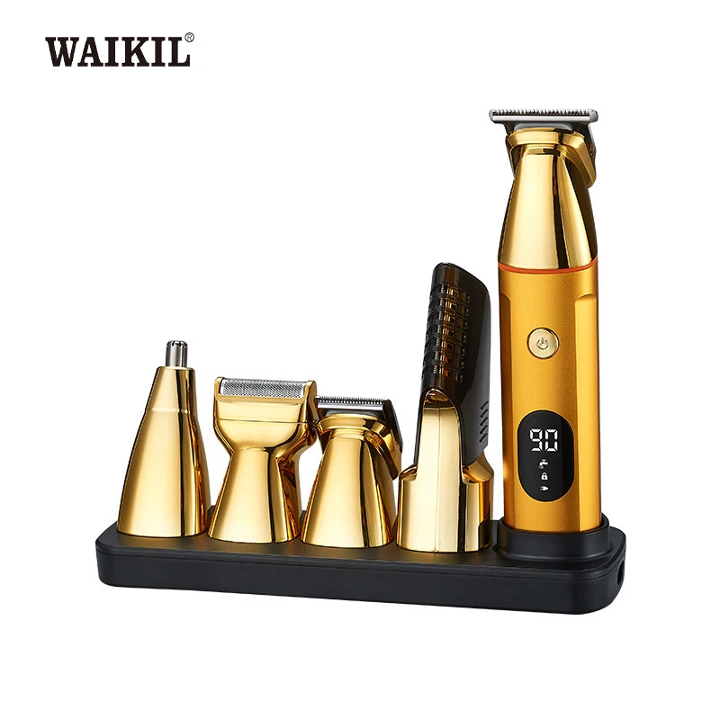 WAIKIL Men's Electric Professional Hair Clipper Multi functional Hair Trimmer USB Charging Digital Beauty Treatment Tool