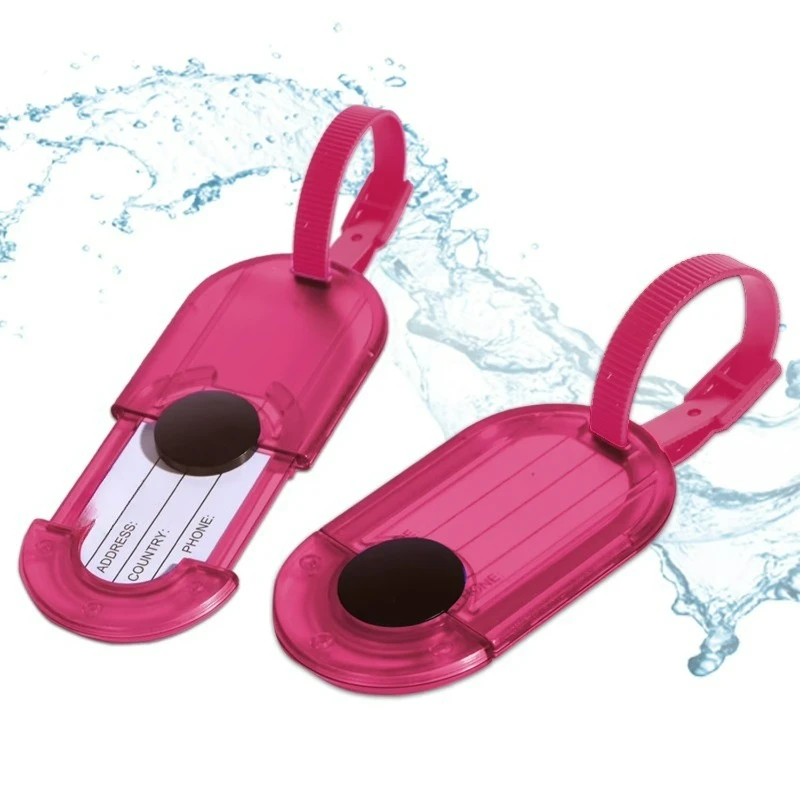 

Держатели для багажных бирок - Водостойкие бирки - 2 штуки (ярко-розовый)